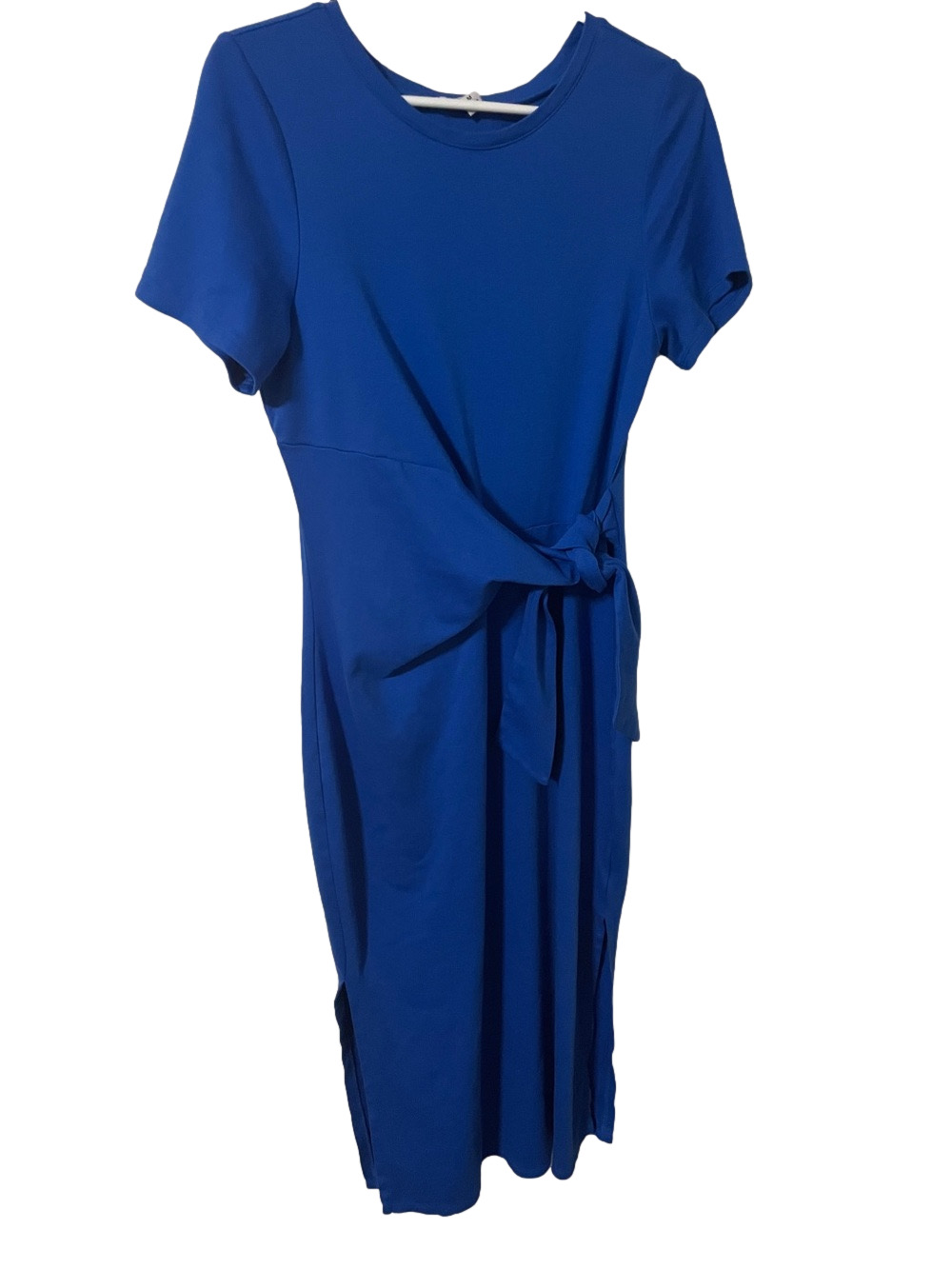 Isaac Mizrahi Royal Blue Tie-Waist Maxi Dress Size Medium